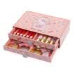 HELLO KITTY cosmetics storage box birthday gift female Valentine&39s Day gift to send girls with metal handle KT1261 double-layer flat large cherry blossom