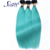 8A Ombre Brazilian Straight Hair T1B blue Brazilian Hair Unprocessed Hair Weaving 3pcs Ombre Human Hair