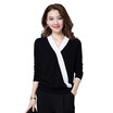 Fu Bixian FUBIXIAN sweater Slim bottoming shirt Korean version of the sweater hit color shirt women D6176 black XXL
