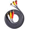 Jinghua JH 0401 audio cable AV video cable audio&video adapter accessories 3RCA 3RCA cable three lotus on the three lotus line red&white line TV set-top box line 3 meters gray