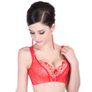 Modal rose lace bouquet jacquard yarn adjustment twist bra red 85B