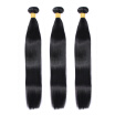 SZC Hair 8-26 inches 100 Virgin Hair Straight Peruvian Human Hair Weave Extension Unprocessed 3 Bundles Natural Black 1B Color