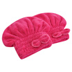 Jingdong Supermarket Yongliang towel home textiles strong water thickening to increase the bath cap soft dry hair towel dry hair cap 2 pieces rose red