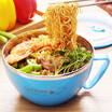Snoop SNOOPY Bubble Bowl Stainless Steel Double Layer Insulation Multifunctional Cover High Capacity Bowl Lunch Box 1200ML DF-8022A Blue
