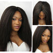 Brazilian Kinky Straight Full Lace Human Hair Wigs for Black Women Italian Yaki Full Lace Wigs with Baby Hair