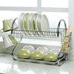 Europe run Zhe dish rack 16-inch luxury PLUS version S-type double-layer dishes storage shelves