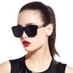 Jingdong Supermarket TANS San Shi female sunglasses arrow section retro large frame repair face polarized sunglasses 1016 black