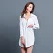 KuoyiHouse 7006 shirt 2017 spring new plaid shirt female long sleeve loose art long cotton shirt white XL