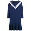 Semir Women&39s round neck lace sweet college wind seven-point skirt 19017140204 dark blue M