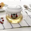 Evergreen Japanese cartoon cool MA Meng ceramic heat-resistant glass fashion real gold with covered cups