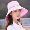 Dusena DUSENNA pink wood buckle sun hat children summer outdoor Korean version of the sunset sun hat outdoor sunscreen hat big foldable