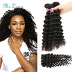 Brazilian Deep Wave With Closure 8a Brazilian Virgin Hair 3 Bundles With Closure Brazilian Deep Curly Virgin Hair With Closure