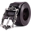 Styria STIYA ladies belt Korean version of the wild ladies belt retro pattern decorative buckle buckle leather waist belt ladies belt 862S081013 coffee color