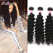 Brazilian Deep Curly Weave Bundles Deep Wave Virgin Hair 3 Bundles 7A Unprocessed Rosa Hair Products Brazilian Human Hair