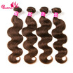 Bettehair High Quality Virgin Brazilian Human Hair 4Bundles Light Brown 4 Body Wave Human Hair