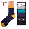 TOLORINIE casual cotton socks combed cotton birds fashion men socks stockings 6 double K7140M0011
