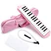 Acacia LOVEBIRD organ 32 key adult children beginner practice harmonica classroom small harmonica with blown textbook cloth bag XS4015 pink