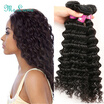 3 Bundles Malaysian Deep Wave Virgin Hair 8A Malaysian Curly Hair Extensions Malaysian Virgin Hair Deep Curly Human Hair Weave