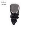 HHHair Brazilian Loos Wave Closure Virgin Hair Lace Closure Loose Wave Human Hair Closure 4x4 Free Part