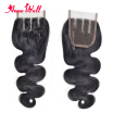 7A Grade Body Wave Hair Lace Closure Bleached Knots Closure 44 Brazilian Virgin Hair Lace Closure Human Hair Free Middle 3 Part