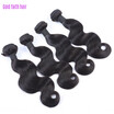 Goldfaith 4pcslot Brazilian Body Wave Weave Bundles Superior Quality Natural Black Human Virgin Hair Weft Extension