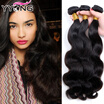 YYONG Hair Brazilian Body Wave 3Bundles Virgin Brazilian Hair Bundle Deals Brizilian Virgin Hair Body Wave Brazilian Bundles 8A