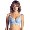 City beauty deep V sexy chest removable shoulder strap 34 in the mold cup lace underwear 090521 blue 70B