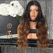 Soft Brazilian Virgin Human Hair Glueless Full Lace Wigs With Baby Hair 8A Ombre Wavy Human Hair Lace Front Wigs For Black Women