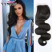 Amazing Hair Brazilian Body Wave Closure 44 Human Hair Virgin Brazillian Lace Closure 3 Part Human Hair Closure Bleached Knots