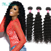 8A Brazilian Virgin Hair Deep Wave top Human Hair 3 Bundles Brazilian Curly Virgin Hair