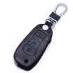Huafu Ford Key Bag Folding Three Buttons Black Ford Maverick Mondeo Winning Leather Key Holder