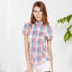 Red Bean &39s IDF Women&39 s Youth Lattice Casual Shirt Female FCD7102B TD Color Grid 175 96A