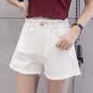 Longyue Women&39s High Waist Denim Shorts Fur Fringed Flying Bundled Pants Simple Short Pants LWKN173401 White M
