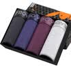 Playboy 5238 Men&39s Underwear Pants Pants Men&39s waist Pure color Elastic shorts 4 gift box Multicolor XL