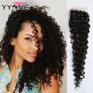 YYONG MiddleFreeThree Part Lace Closure Peruvian Deep Curly Hair Lace Top Closure 100 Human Hair Lace Closure Free Shipping