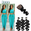 Brazilian Body Wave With Closure 3 Bundles With Closure Body Wave Smell Soft Human Hair With Closure