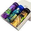 Hong Kong shoes men&39s underwear men&39s ice silk trace breathable sports angle underwear colorful three gift box installed XXL