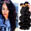 8A Unprocessed Brazilian Body Wave 4 Bundles Cheap Brazilian Hair Weave Bundles YYONG Virgin Hair Body Wave Free Shipping