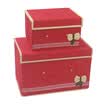 Space workshop fabric non-woven storage box storage box clothes sundries storage box storage box 2 sets 1 large 1 small red