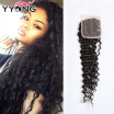 Indian Lace Closure Deep Wave 44 Human Hair Lace Closure 8A Grade MiddleFreeThree Part Indian Virgin Hair Deep Wave Closure