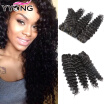 YYONG Hair Products Brazilian Weave Bundles 4 Pcs YYONG Weave Beauty Peerless Virgin Hair Brazilian Deep Wave 4 Bundles 8A