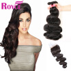 Mink Malaysian Virgin Hair Body Wave Bundles With Closure Malaysian Body Wave 4Bundles with Closure Human Hair Bundles Extensions