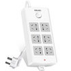 Deli 18207 new national standard 6-bit combination hole 10 meters total control switch socket plug plug board wiring board row plug drag line board