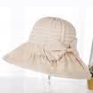 MSEK WMZ170773 hat female big along the sun hat flight bowknot sun hat tide beige