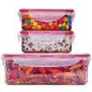 Locklock lock lock locklock than the rabbit series of plastic crisper three-piece sealed lunch box storage package snack storage tank HPL817-PRS001