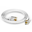 Win shengwei telephone line 4 core multi-strand flat 6P4C 3 m white finished with crystal head RJ11 plane cable TC-1030B