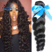 Peruvian Loose Wave Human Hair Bundles 4 pcs 7A Peruvian Virgin Hair Peruvian Wavy Hair Loose Wave Puruvian Hair Bundles 100gpc