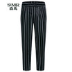 Semir Semir casual pants summer was thin stripes Korean version of wild casual pants pants 13216260016 white black tones 28