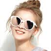 Blue Bluekiki polarized sunglasses large frame driving sunglasses color film sunglasses female sunglasses 7002 transparent box Barbie powder