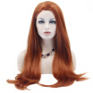Anogol Long Natural Straight Copper Red Auburn Peruca Laco Sintetico Heat Resistant Women Wigs Synthetic Lace Front Wig